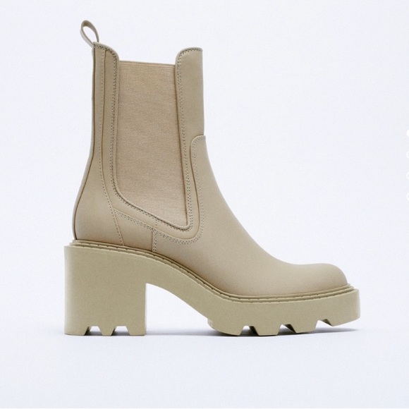 Zara Shoes - NWT ZARA Rubberized Heeled Boots, Size 6 **FIRM PRICE**
